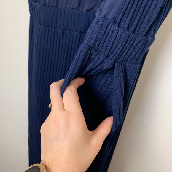Anthropologie Saturday Sunday Juniper Navy Blue Jumpsuit Medium - Picture 7 of 10